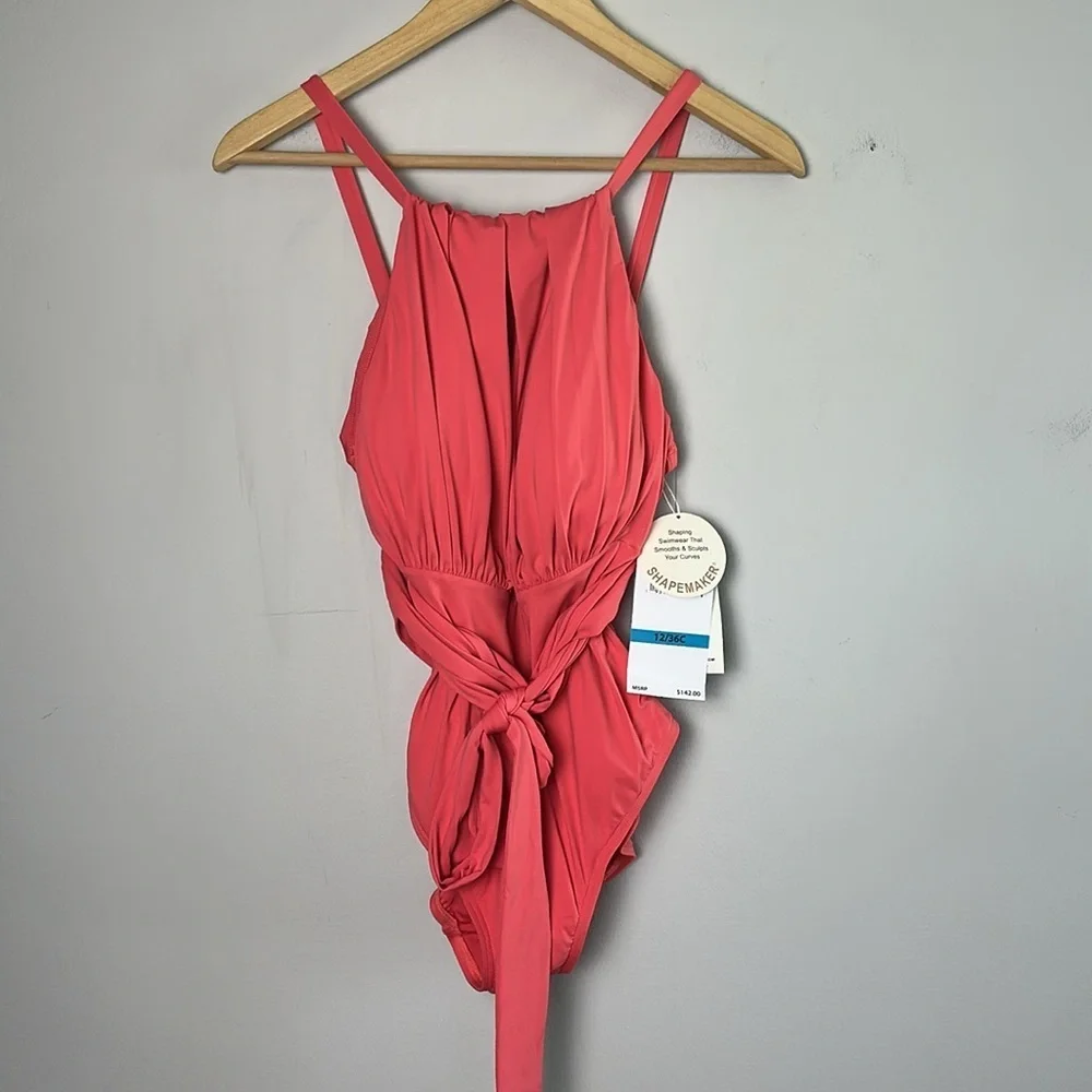 NEW Contours by Coco Reef Hidden Shapewear One Piece Swimsuit Size 12/36C Bloom - Picture 2 of 16